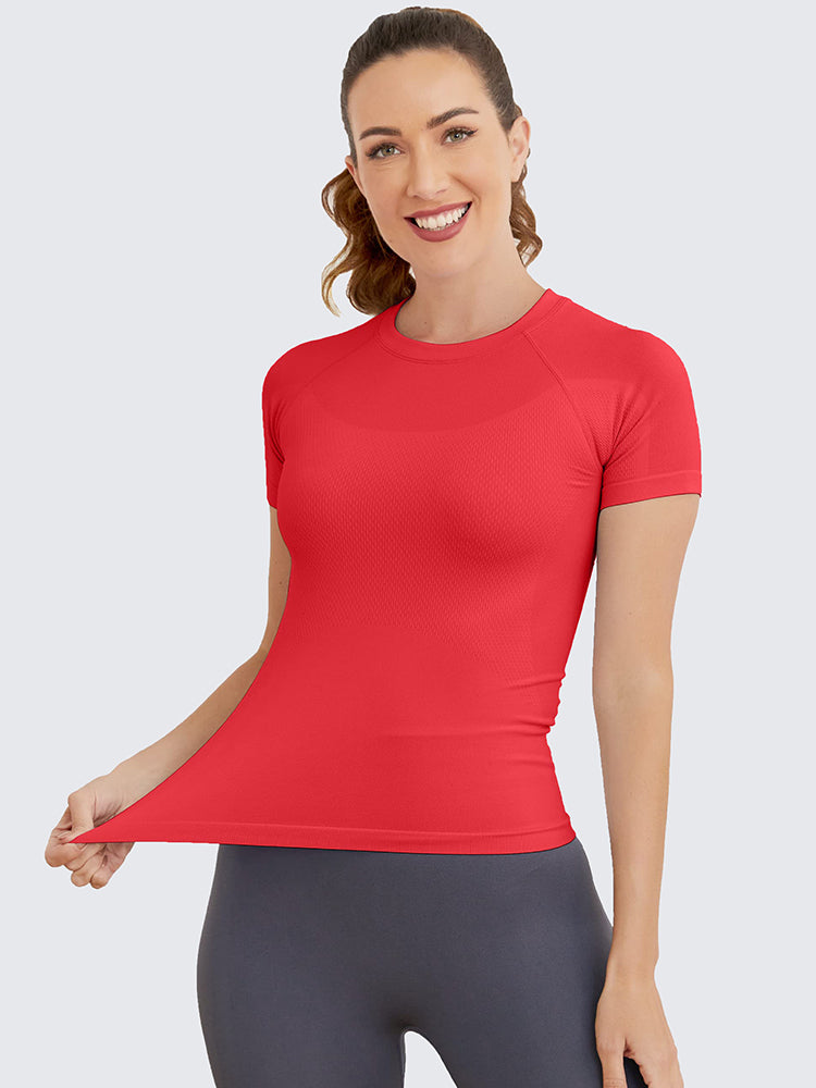 MathCat Workout Shirts for Women,Workout Tops for Women Short