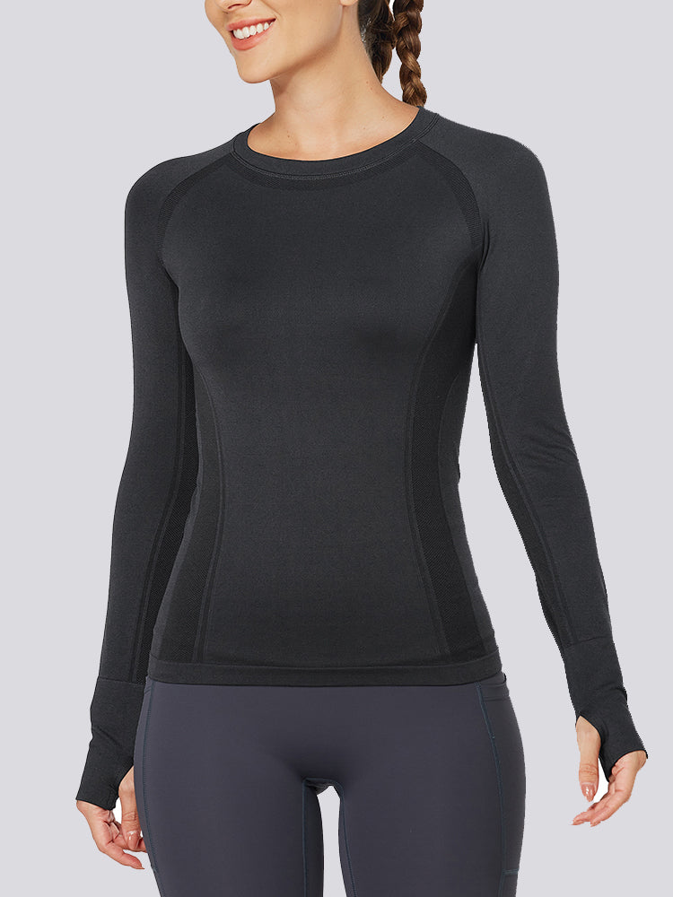 MathCat Quick Dry Gym Athletic Long Sleeve Workout Shirts for Women Da –  Mathcat