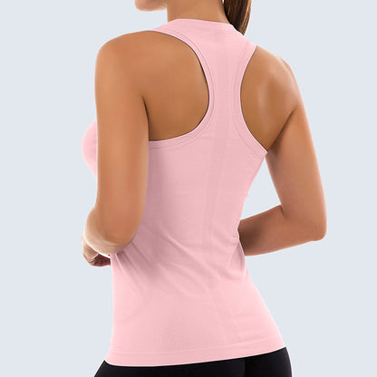MathCat Racerback Athletic Yoga Workout Tank Top Pink
