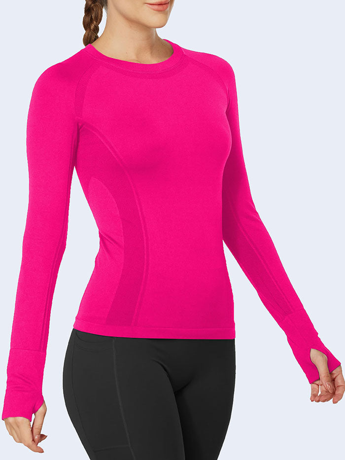 MATHCAT Quick Dry Gym Athletic Long Sleeve Workout Shirts for Women Wholesale