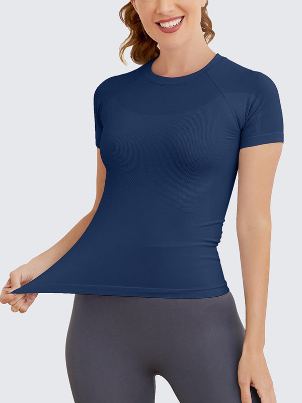 MathCat Seamless Soft Workout Tops T-shirt