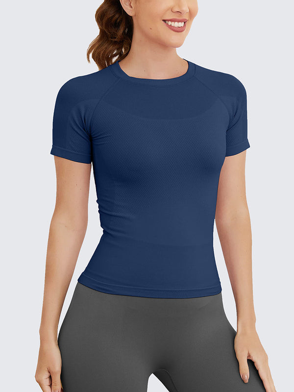 MathCat Seamless Soft Workout Tops T-shirt