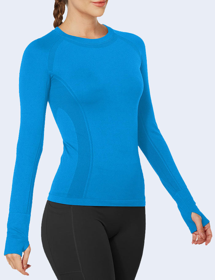 MATHCAT Quick Dry Gym Athletic Long Sleeve Workout Shirts for Women Wholesale